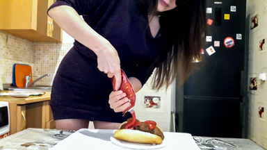Scat Hot Dog Swallow By Top Scat Girl Lina 